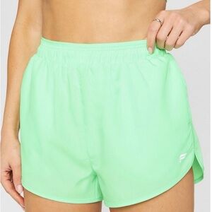 Fabletics Neon Mint High-Waist Athletic Shorts